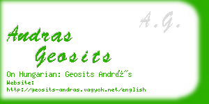 andras geosits business card